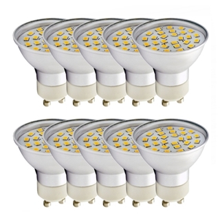 Zdjęcie 10x Żarówka GU10 27 LED 2835 SMD 5,5W ciepła