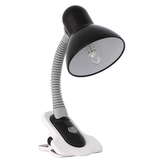 Zdjęcie Lampka biurkowa do LED E27 z klipsem czarna