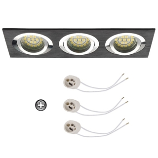 Zdjęcie Oprawka sufitowa do LED GU10 230V CT63-3 inox