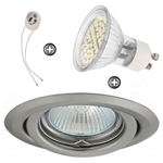 ZESTAW LED 48 SMD CT15 na 230V GU10 inox