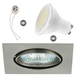 ZESTAW LED 1W SMD CT22 na 230V GU10 inox