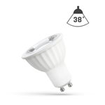 Żarówka LED GU10 230V 6W wąski kąt 38° zimna