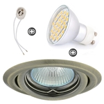 ZESTAW LED 40 SMD CT15 na 230V GU10 patyna