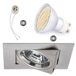 ZESTAW LED 40 SMD CT12 na 230V GU10 inox