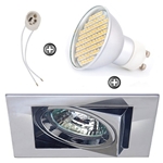 ZESTAW LED 80 SMD CT12 na 230V GU10 chrom