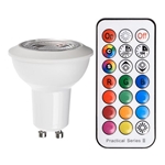 Żarówka LED RGB+W GU10 3W zmieniająca kolor + PILOT
