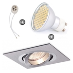 ZESTAW LED 80 SMD CT61 na 230V GU10 inox