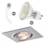 ZESTAW LED 48 SMD CT61 na 230V GU10 inox