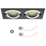 Oprawka sufitowa do LED GU10 230V CT63-2 inox