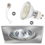 ZESTAW LED 48 SMD CT20 na 230V GU10 inox